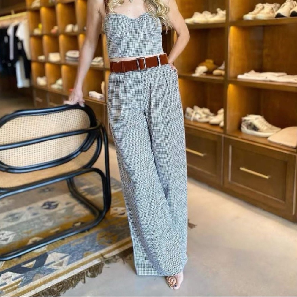 NWOT Cara Cara Soho Pants HANNON PLAID TURTLEDOVE
